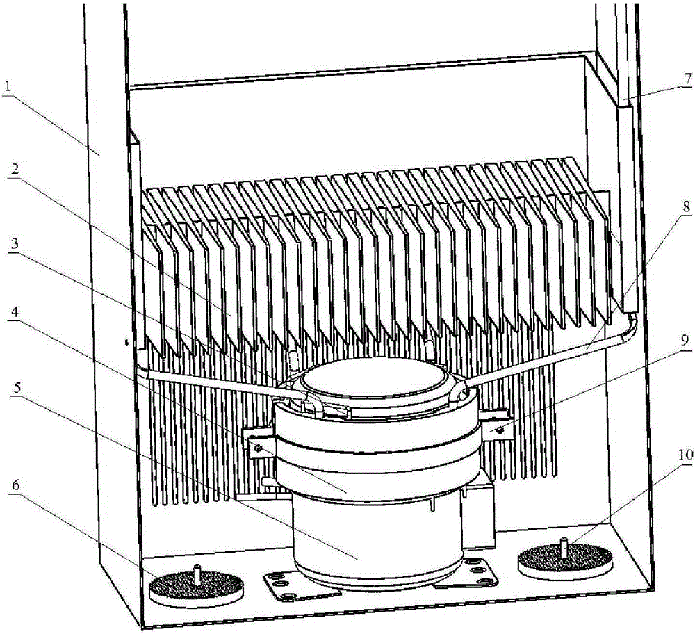 Device for using refrigerator compressor heat temperature difference for generating electricity and cooling