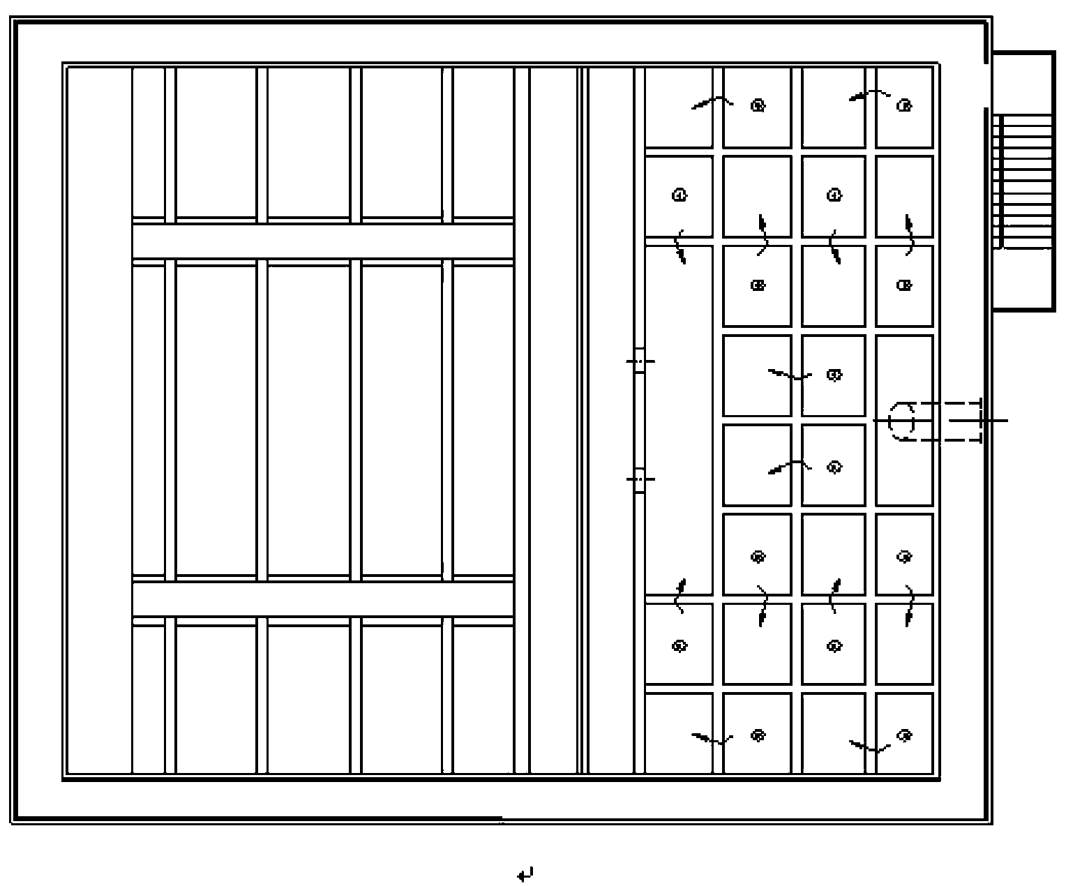 Novel grid flocculation sedimentation tank