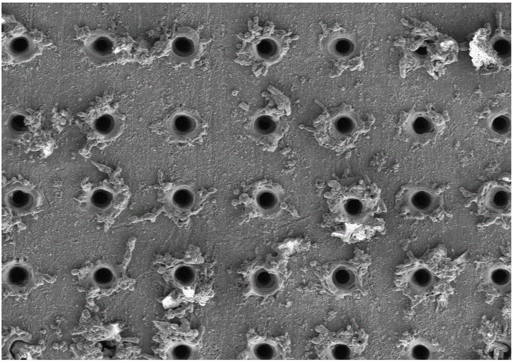 Workpiece surface laser shocking process utilizing surface micro textures for removing residual stress holes