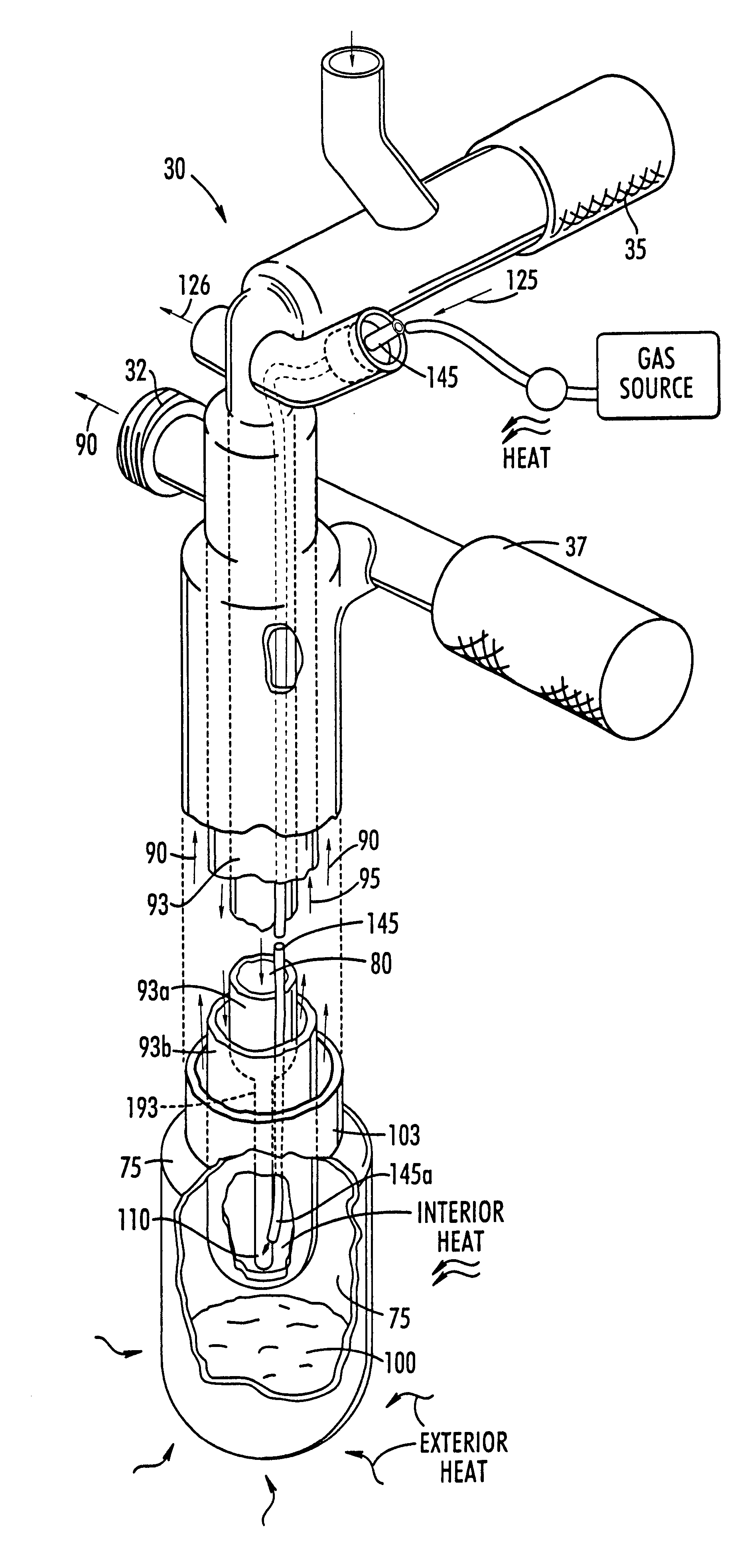 Polarized gas accumulators and heating jackets and associated gas collection methods and thaw methods and polarized gas products