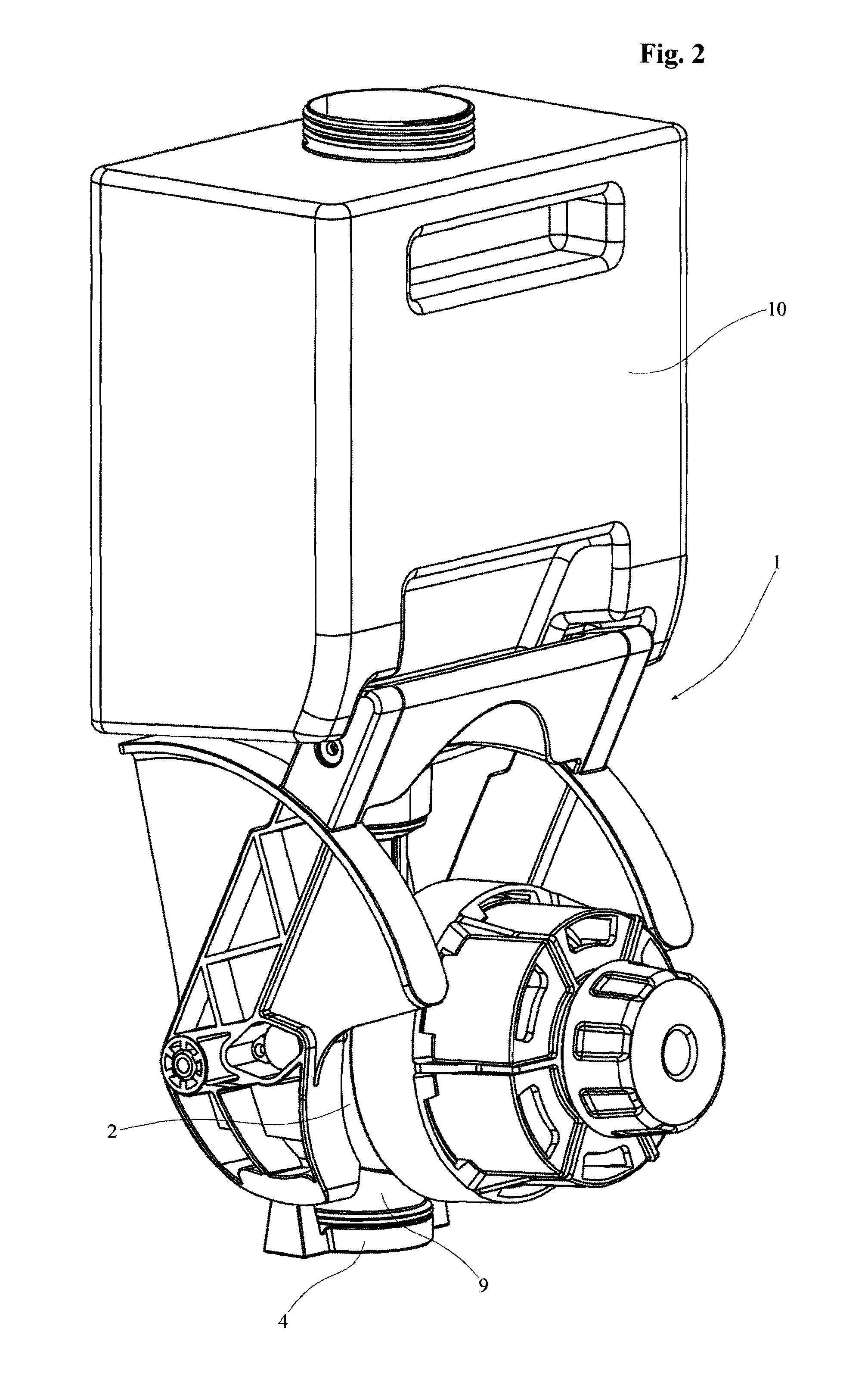 Valve body of a dosing device