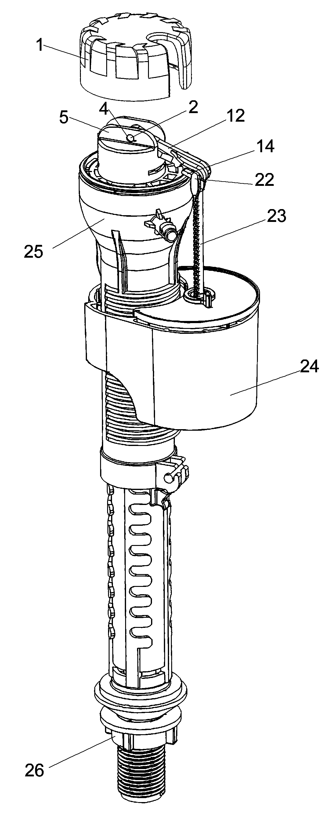 Water stop structure for water inlet device of toilet bowl