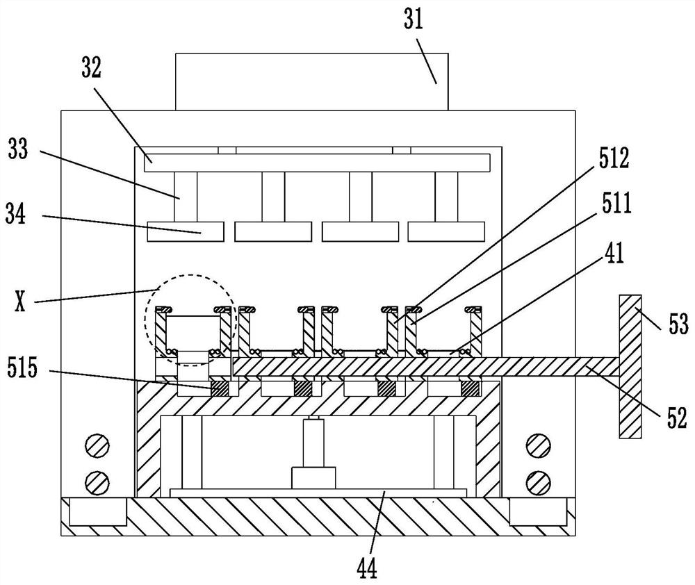 A fixed fixture for simultaneous cutting of multiple rectangular steel pipes