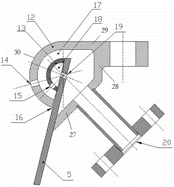 Quenching heat exchanger with variable spray hole density