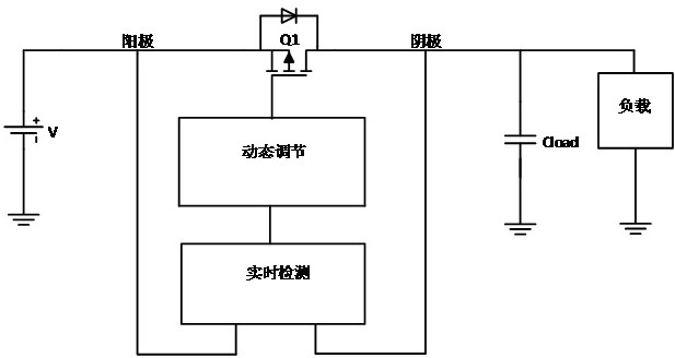 Voltage difference value real-time detection and dynamic adjustment circuit