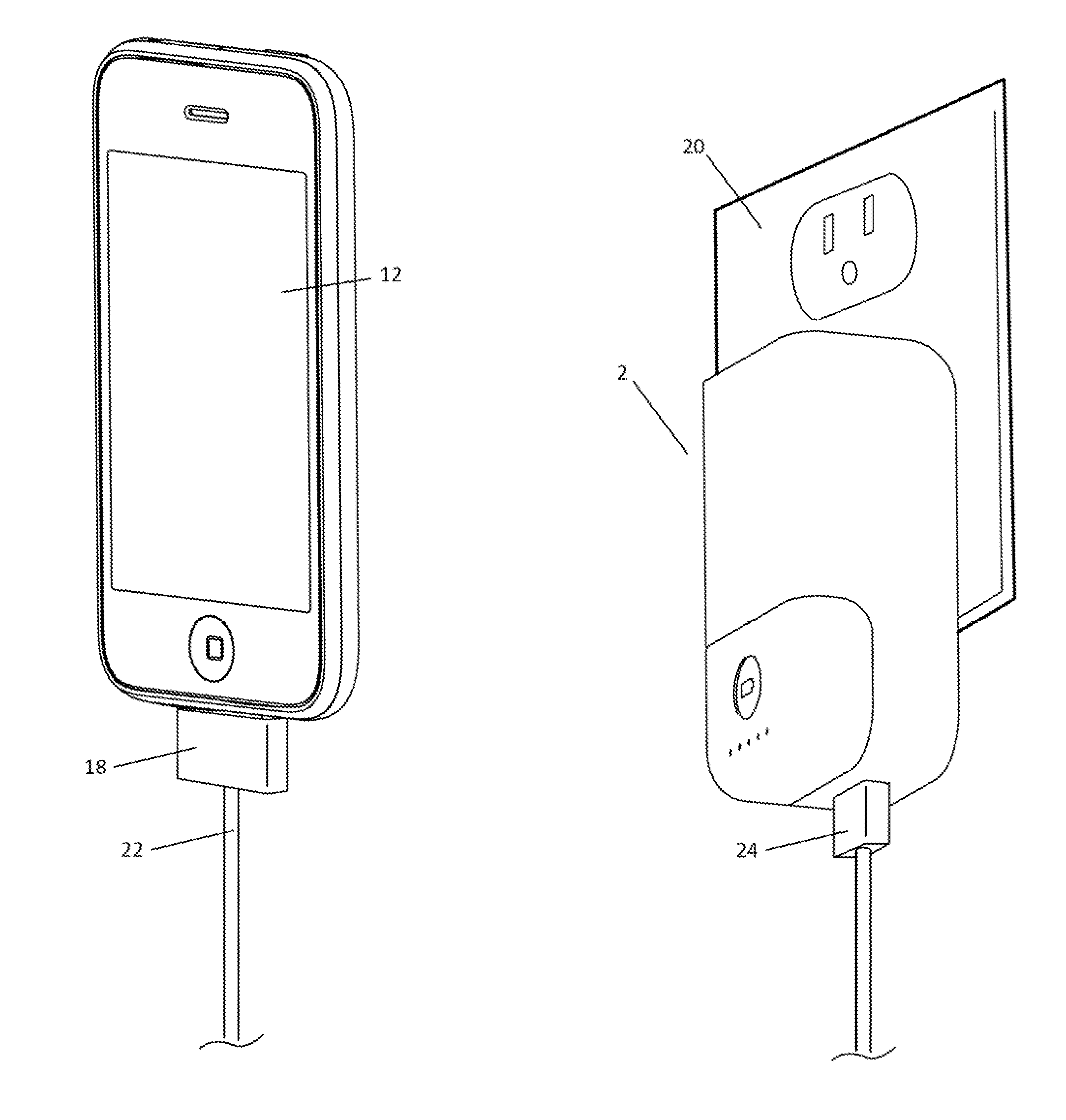 Multiple Interface Device Charger with Removable Battery Pack