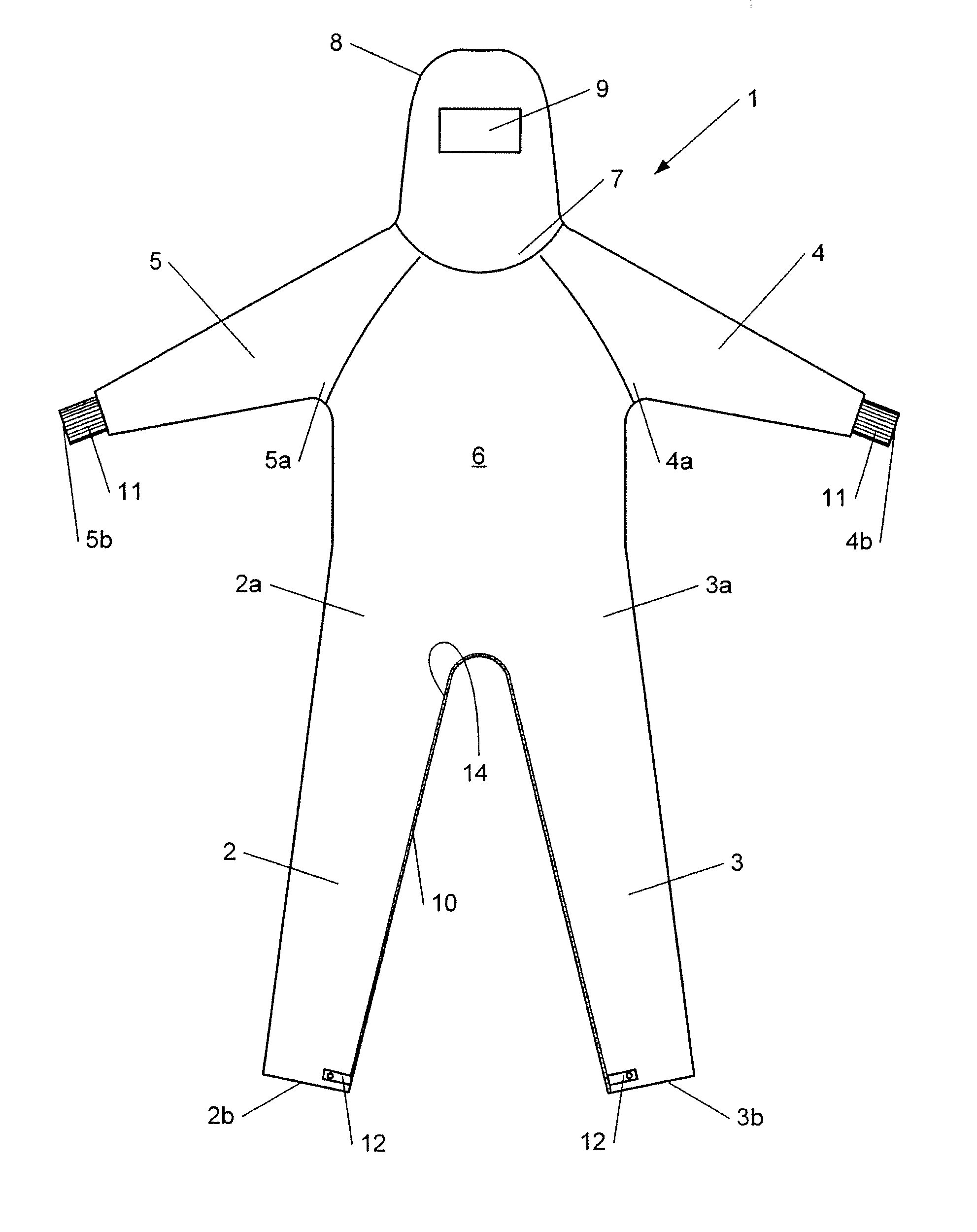 Overalls for cleanroom and the like