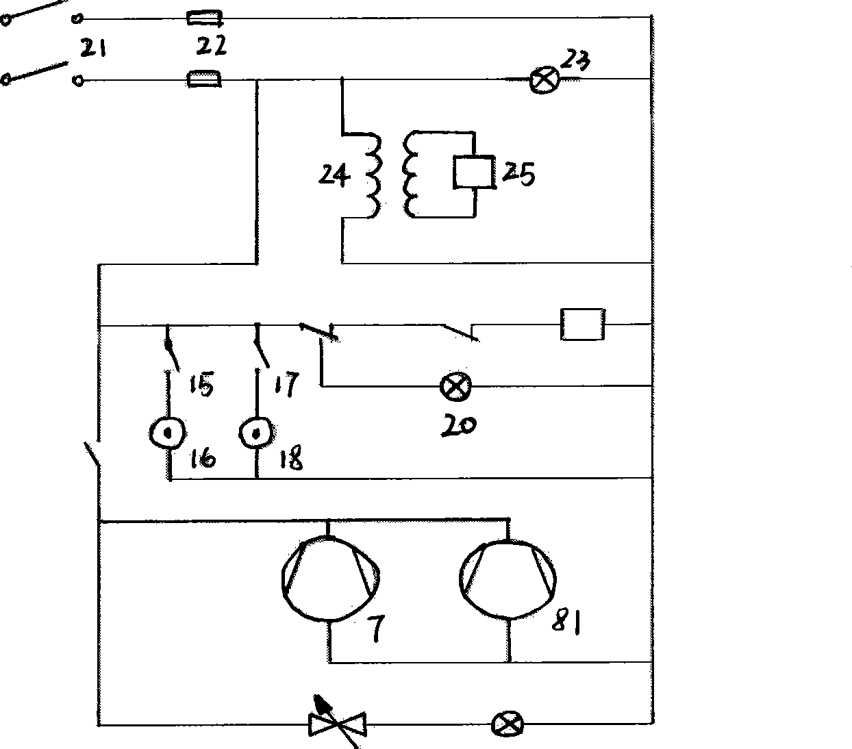 Heat pump clothes-drying dehumidifying integrated machine