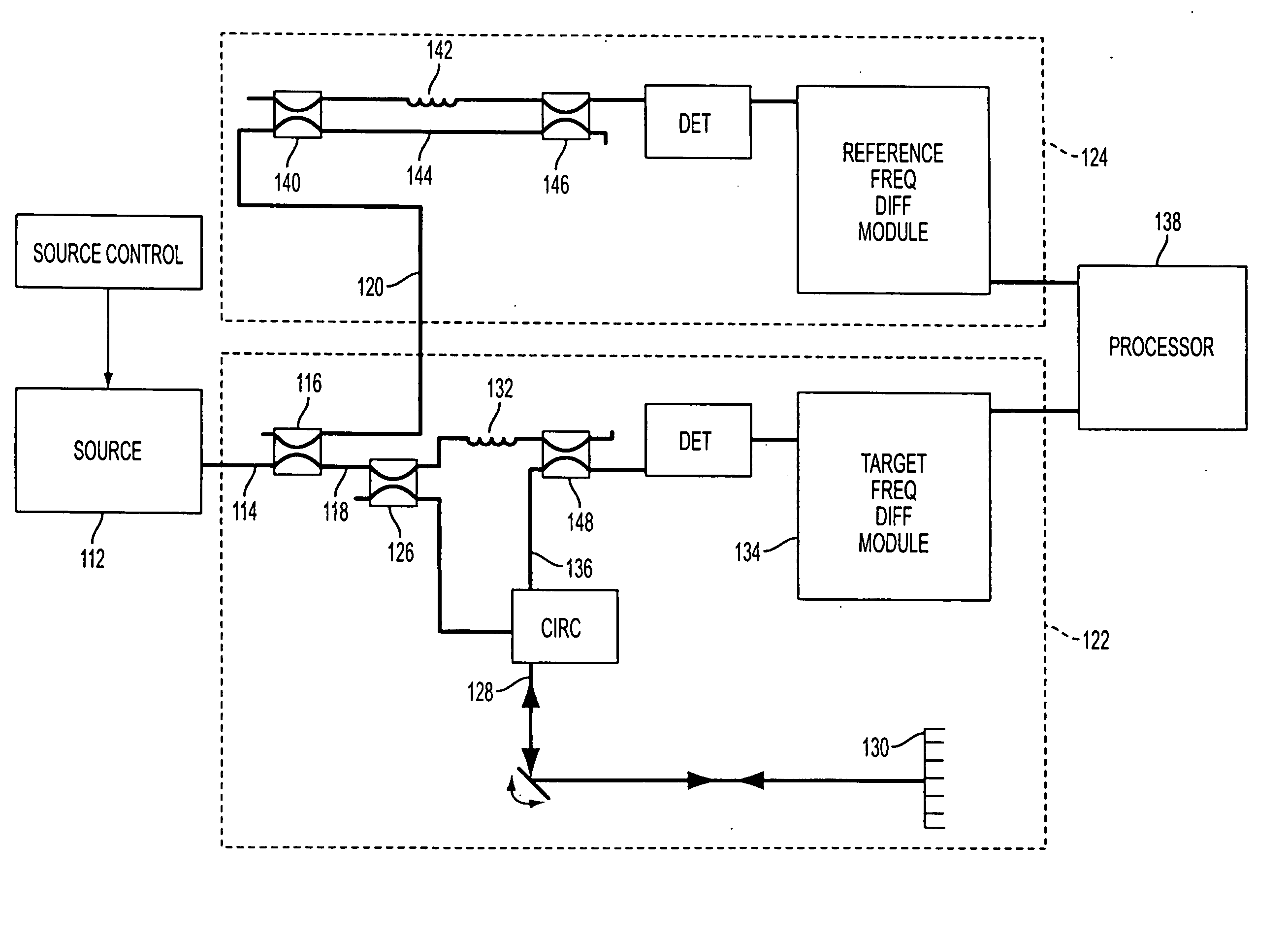 Chirped coherent laser radar system and method