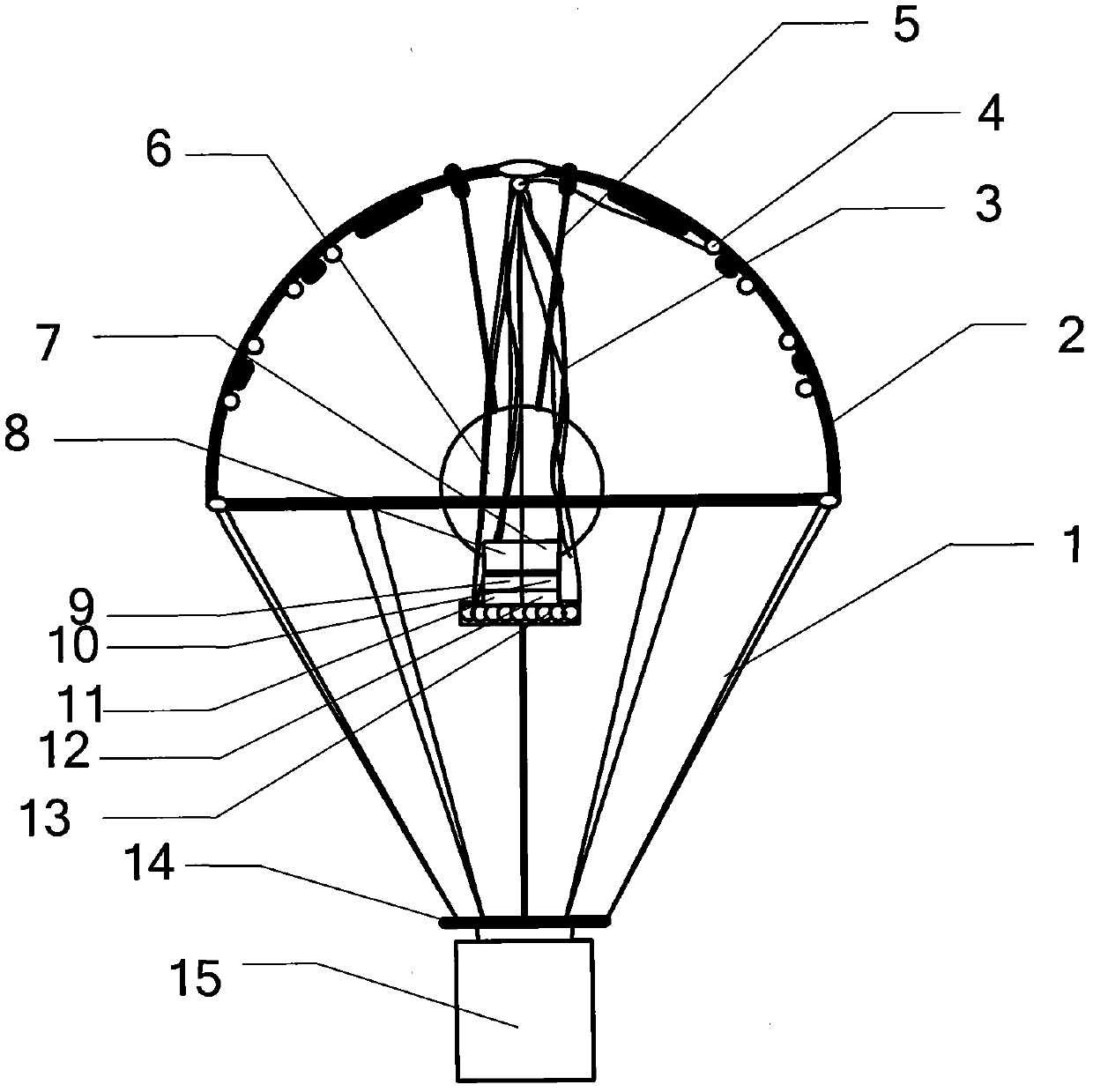 Pneumatic muscle parachute harness deformable parachute for accurate airdrop