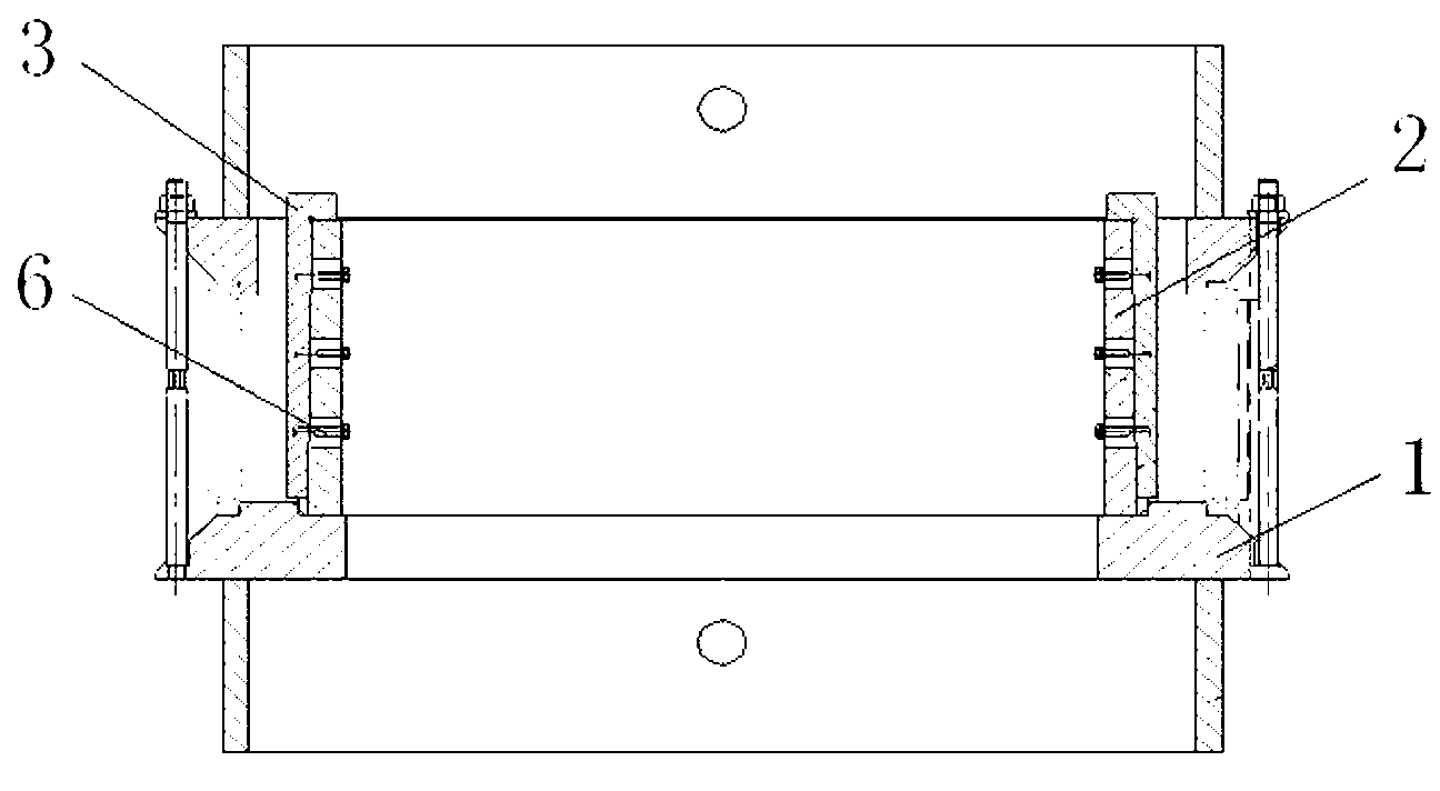 Skewed slot stator iron core non-pull overlying device