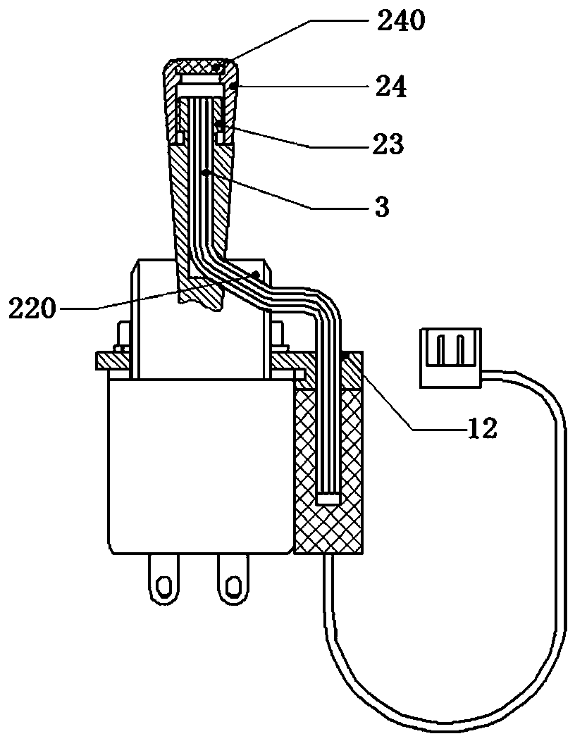 Toggle switch handle illumination structure