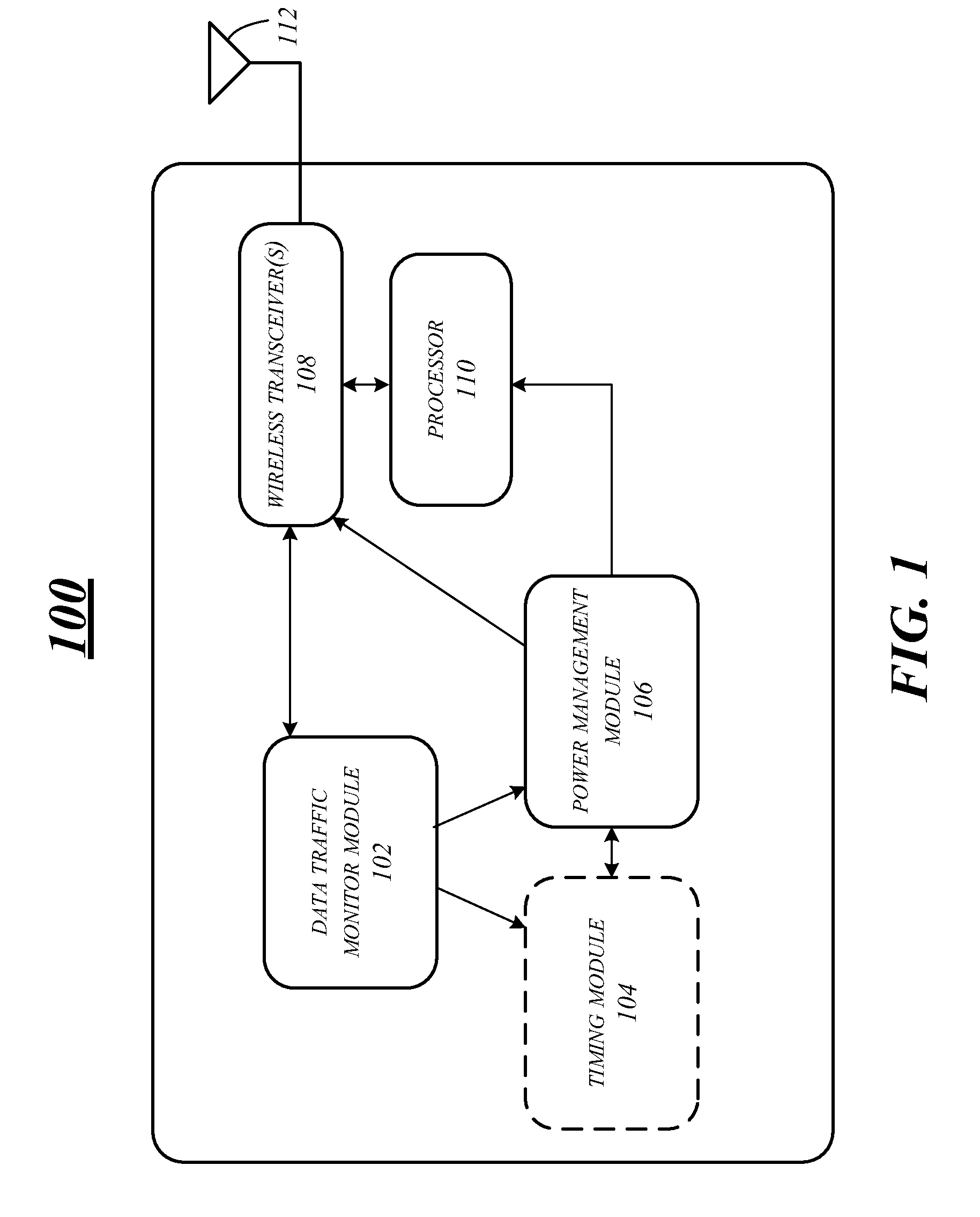 Method and apparatus for adaptive power saving in a mobile computing device