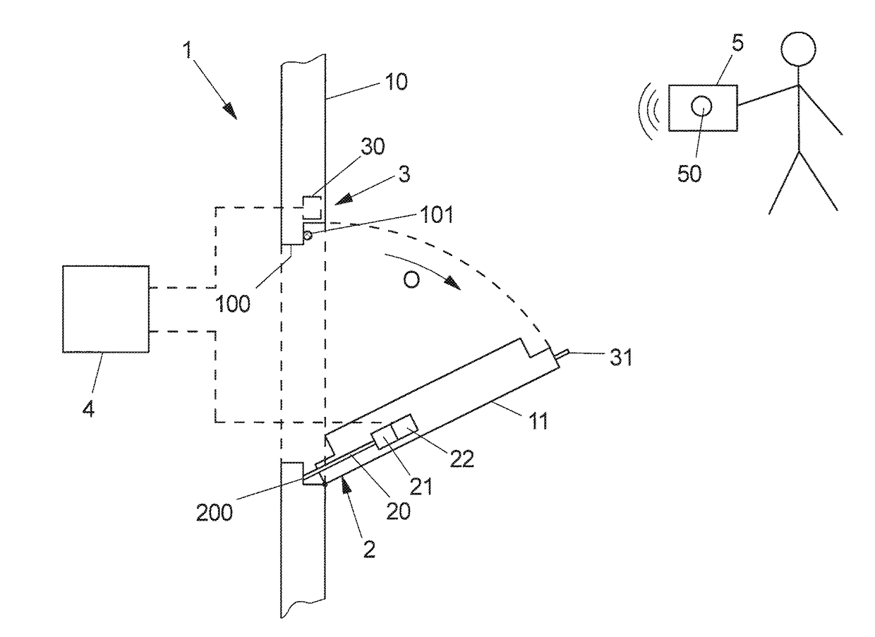 Assembly for adjusting an adjustment element relative to a stationary portion of a vehicle