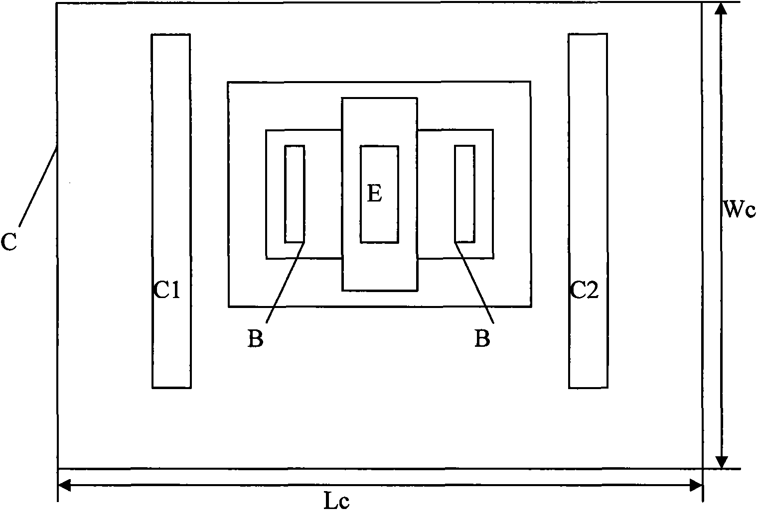 Method for measuring collector area intrinsic square resistance of bipolar transistor