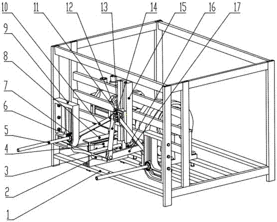 Automatic discharging device of storage trays on security check line