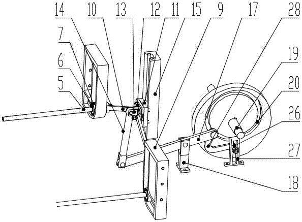 Automatic discharging device of storage trays on security check line