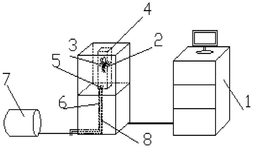 A detection device and detection method for root droplet adhesion area based on low-field nuclear magnetic resonance and optical fiber detection