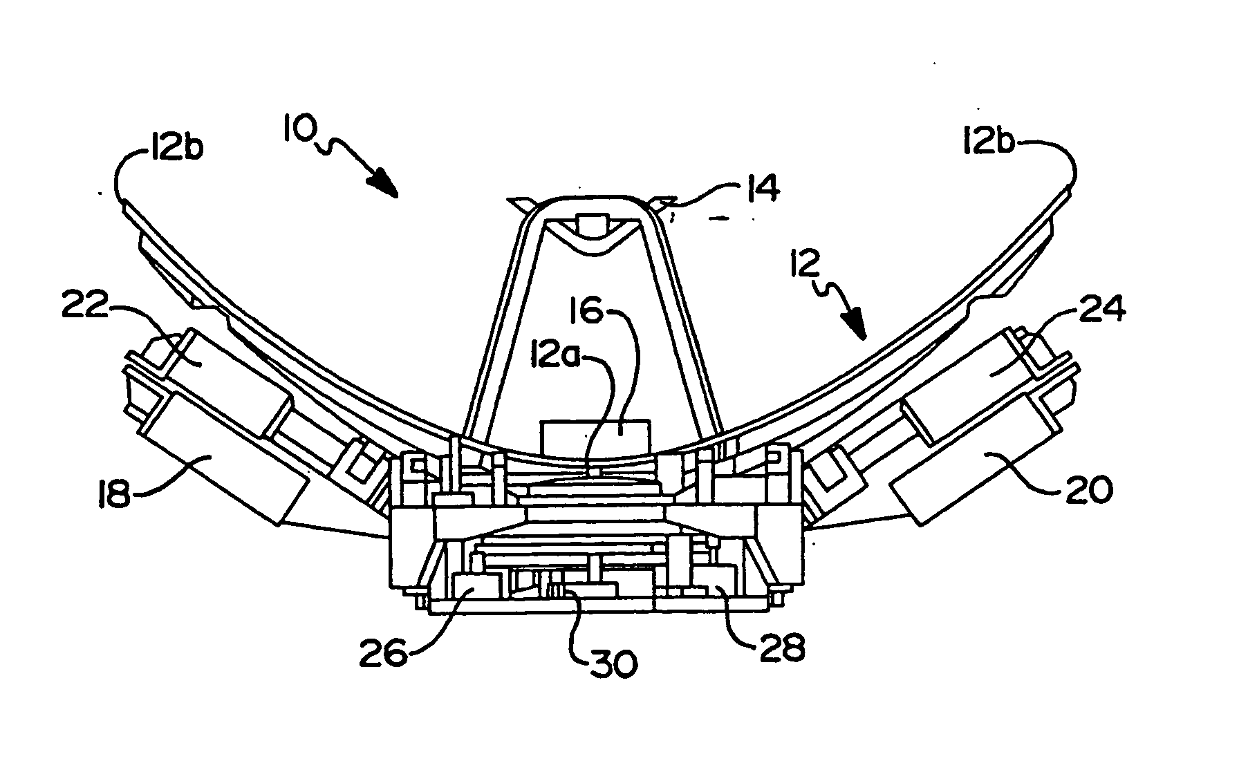 Method and apparatus for mounting a rotating reflector antenna to minimize swept arc