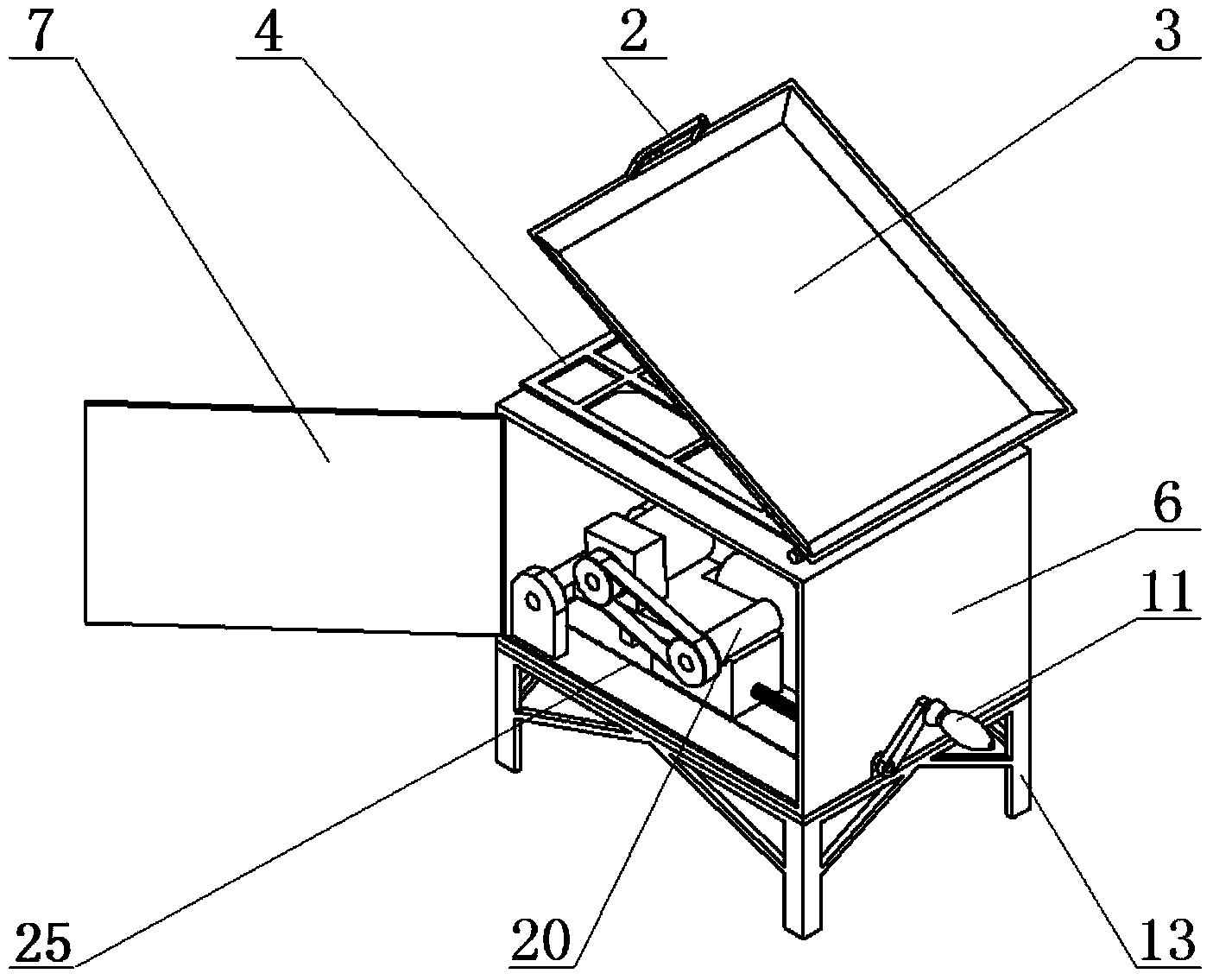 Frequency and amplitude adjustable mud sample vibration device