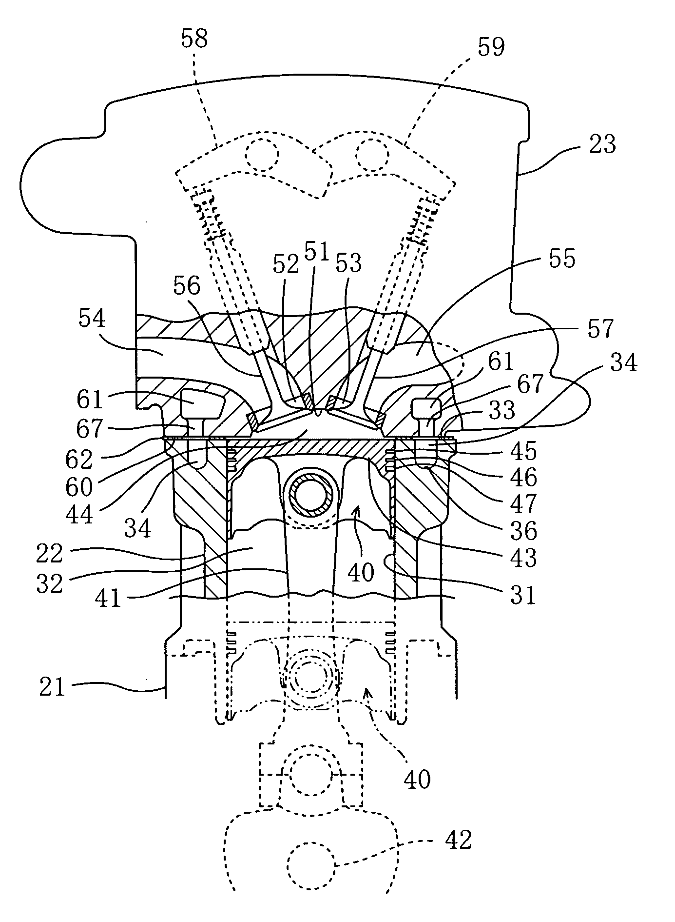 Internal combustion engine having cylinder formed with water jacket and vehicle provided with the same