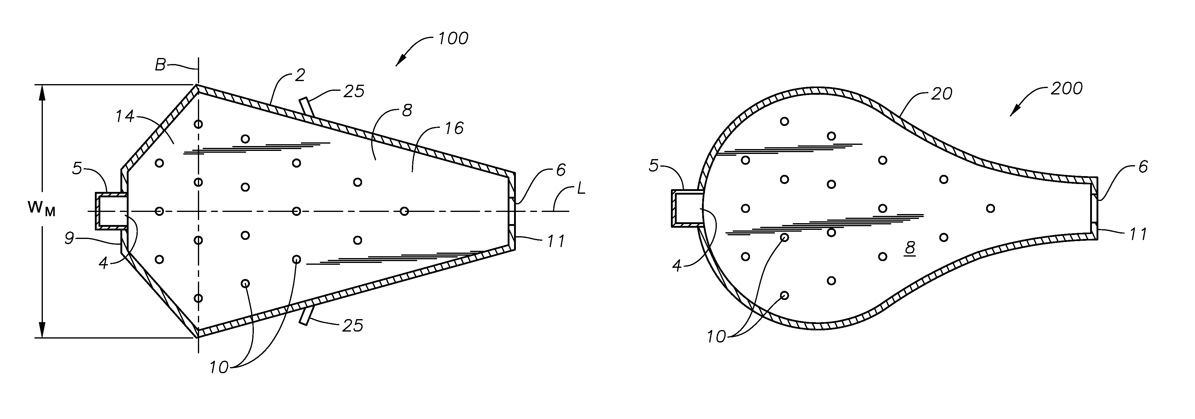 Panel-cooled submerged combustion melter geometry and methods of making molten glass