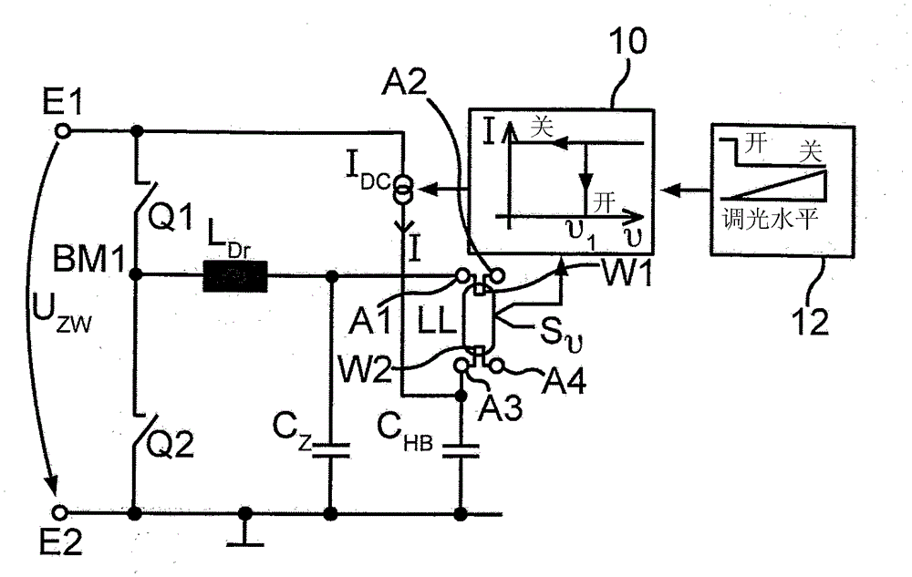 Circuit arrangement and method for operating at least one discharge lamp