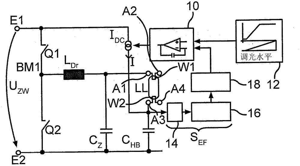 Circuit arrangement and method for operating at least one discharge lamp