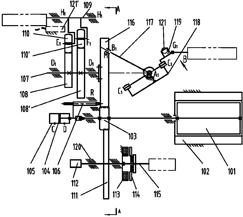 Weaving machine transmission and weaving machine position automatic calibration system driven by switch reluctance motor