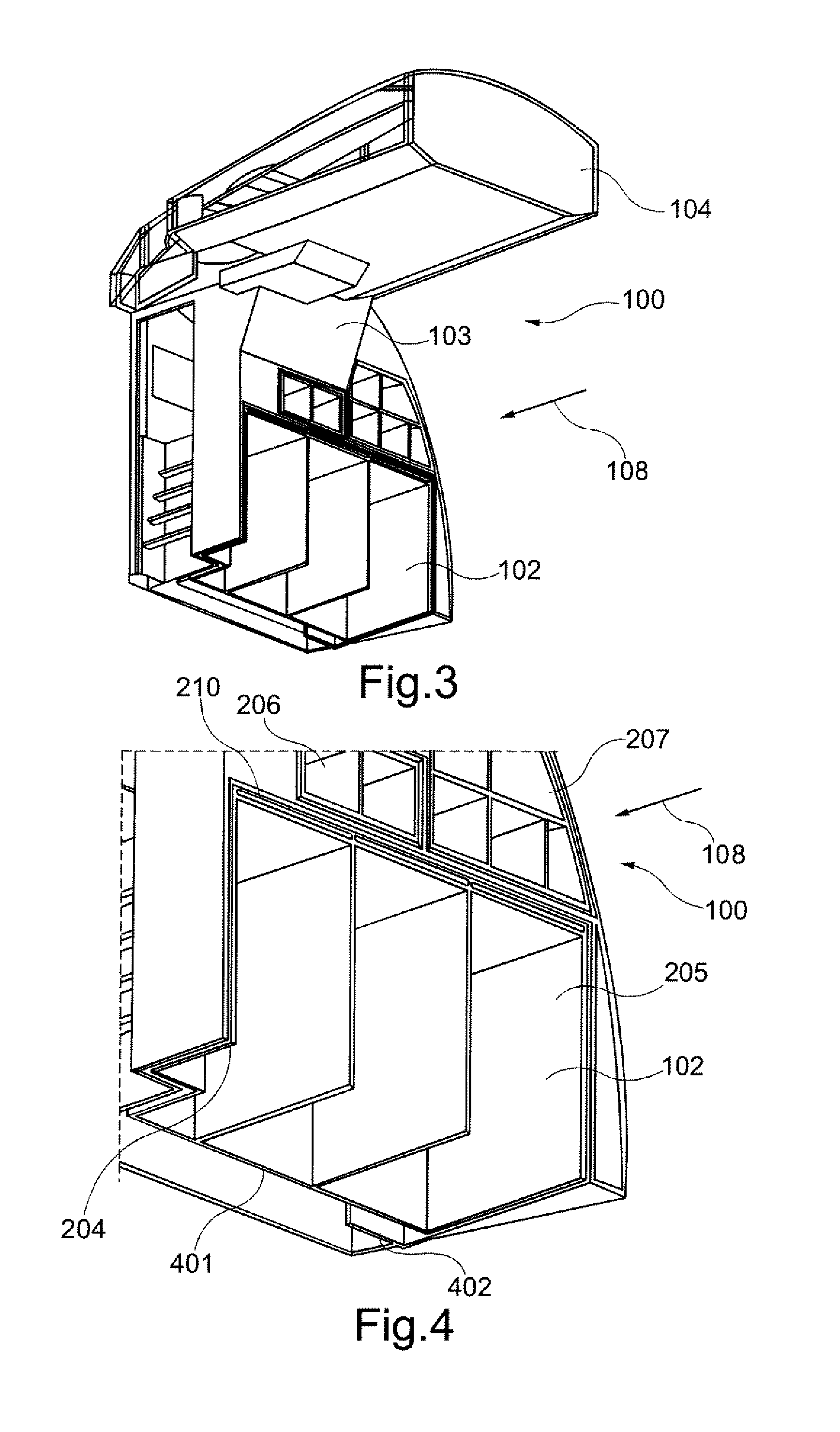 Integrated acoustic decoupling in a habitation module