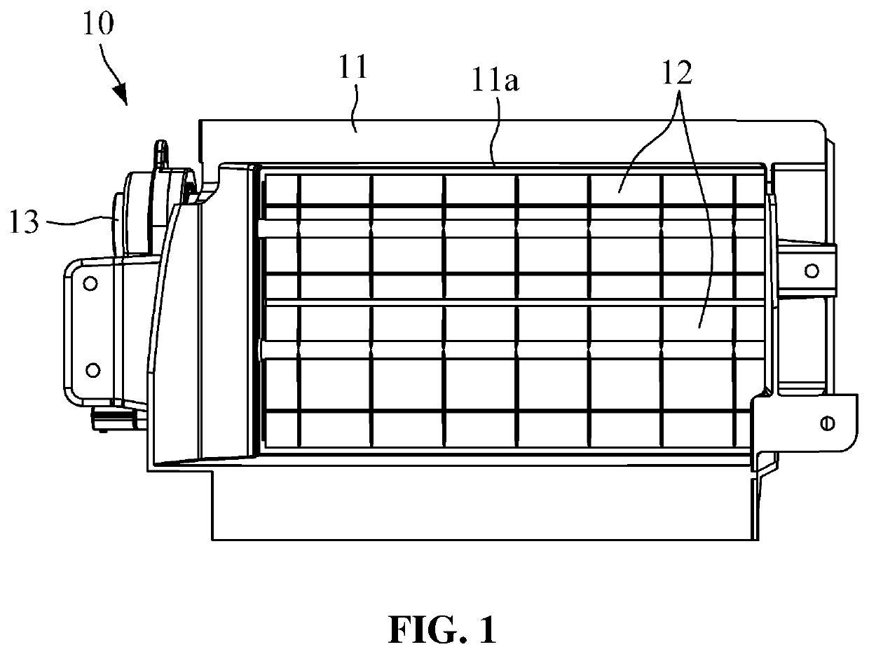 Flap position sensing device of active air flap system and method of manufacturing the same