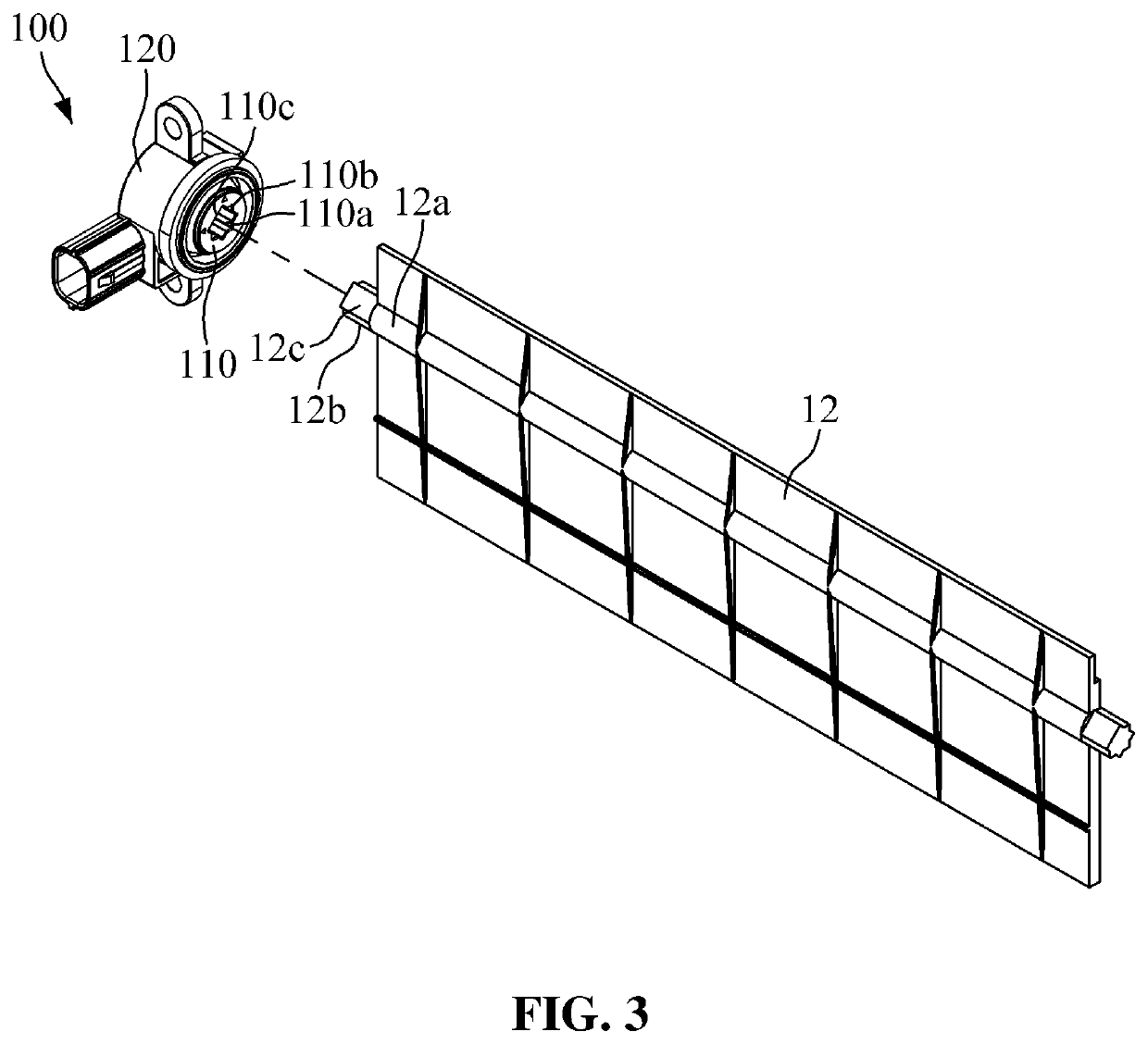 Flap position sensing device of active air flap system and method of manufacturing the same