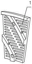 Segmented curve type lifting rib lining plate