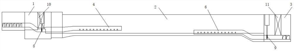 Lock wall staggered layer short gallery side branch hole water delivery anti-salty ship lock