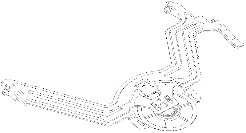 Elastic piece structure of core disk-pressing module