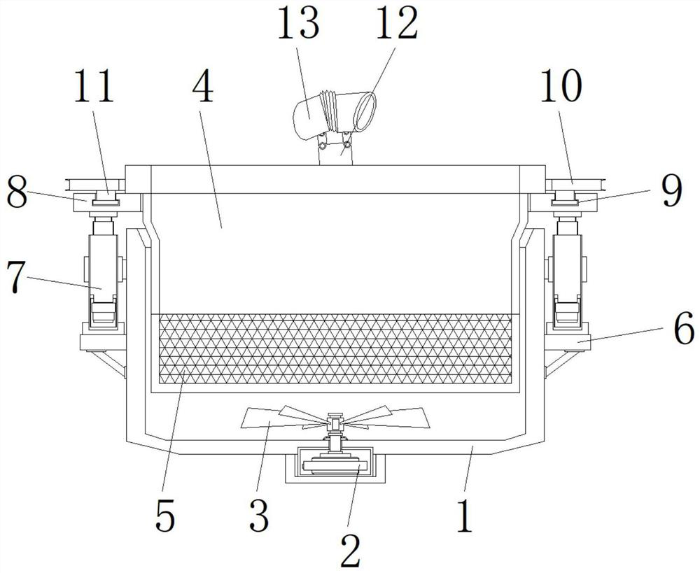 Soaking bin for automobile part machining