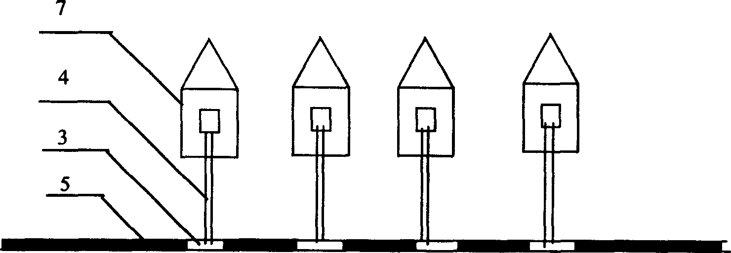 Optical cable laying and fiber distributing method for optical fiber to house