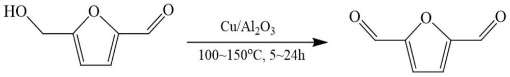 A kind of method for preparing 2,5-furandicarboxaldehyde by dehydrogenation of 5-hydroxymethyl furfural