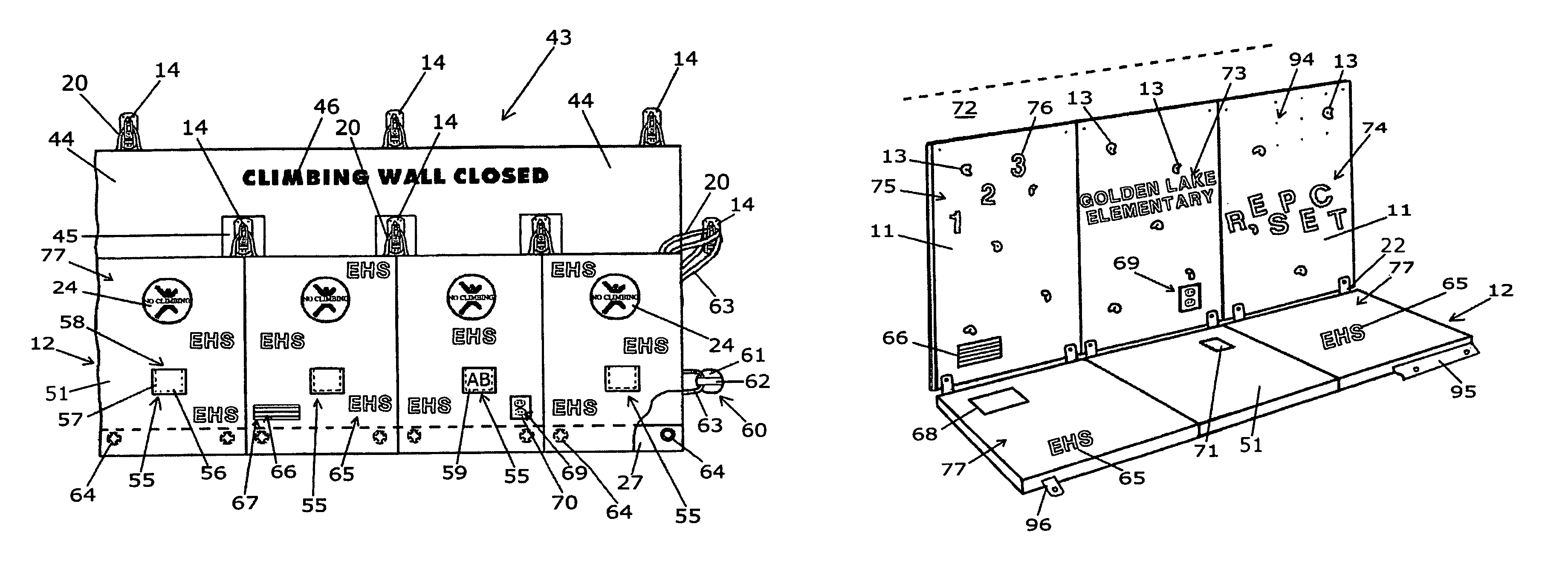 Safety mat securement assembly