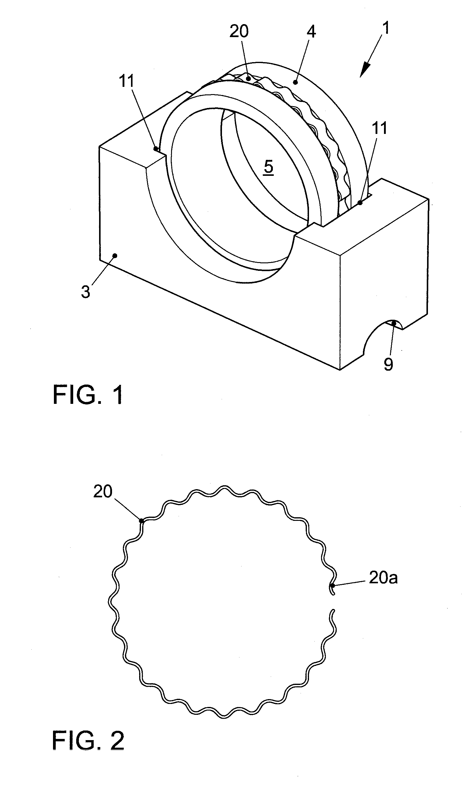 Tripod rolling element with spring ring