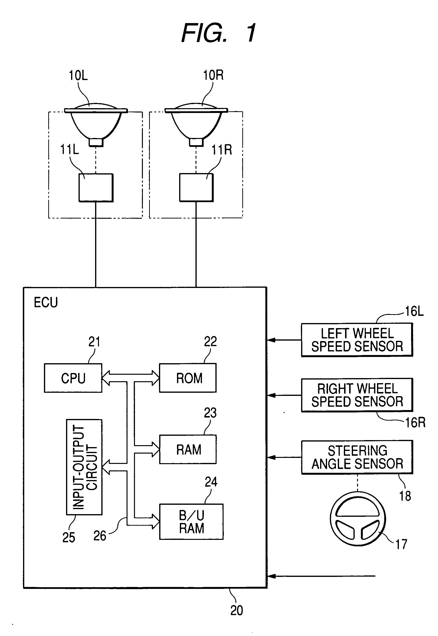 Apparatus for automatically adjusting direction of light axis of vehicle headlight