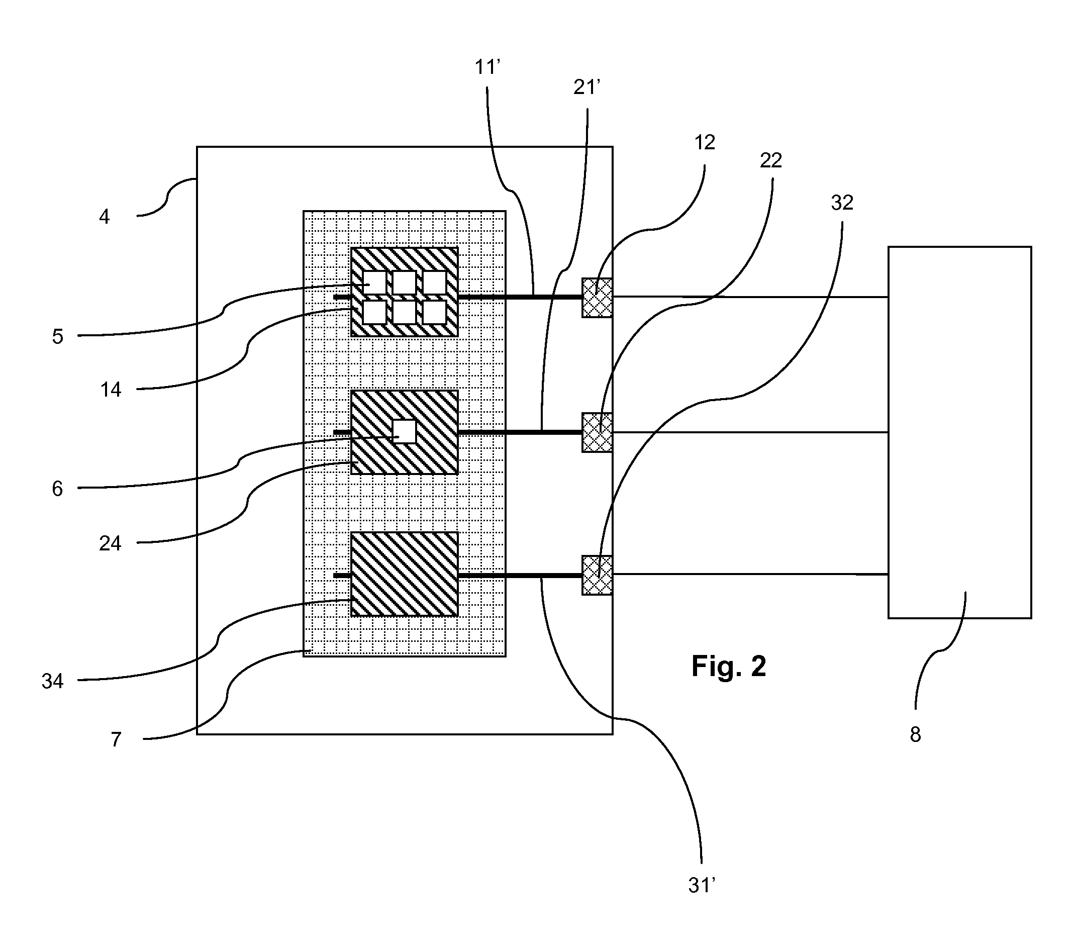 Electrochemical gas sensor containing electric connection lines or housing contact bridges comprising carbon nanotubes