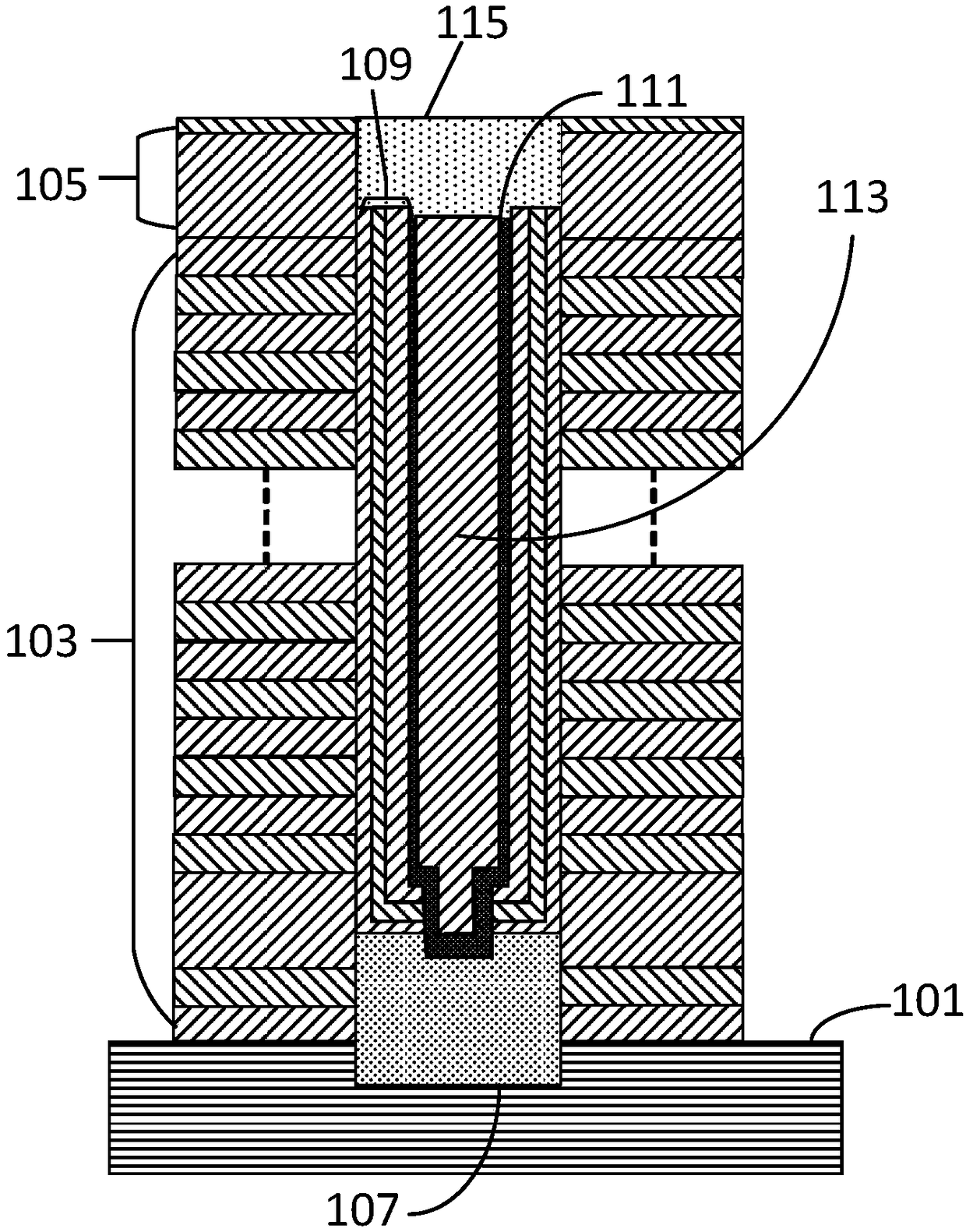 A kind of nand string structure and preparation method thereof