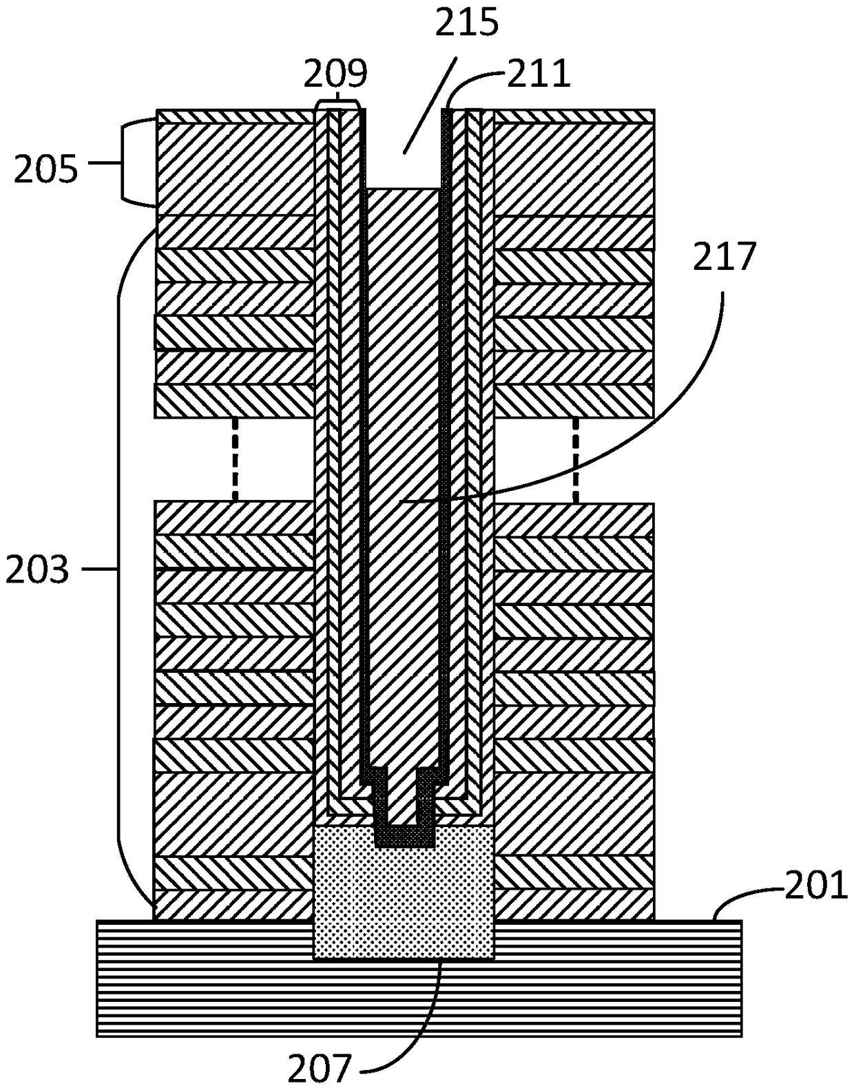 A kind of nand string structure and preparation method thereof