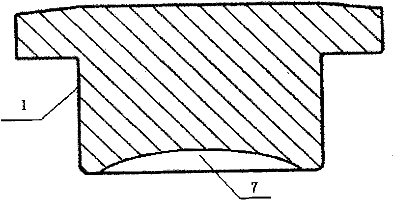 Production technology for blanking by using a through-hole type universal joint finish forging pot shell capable of moving axially