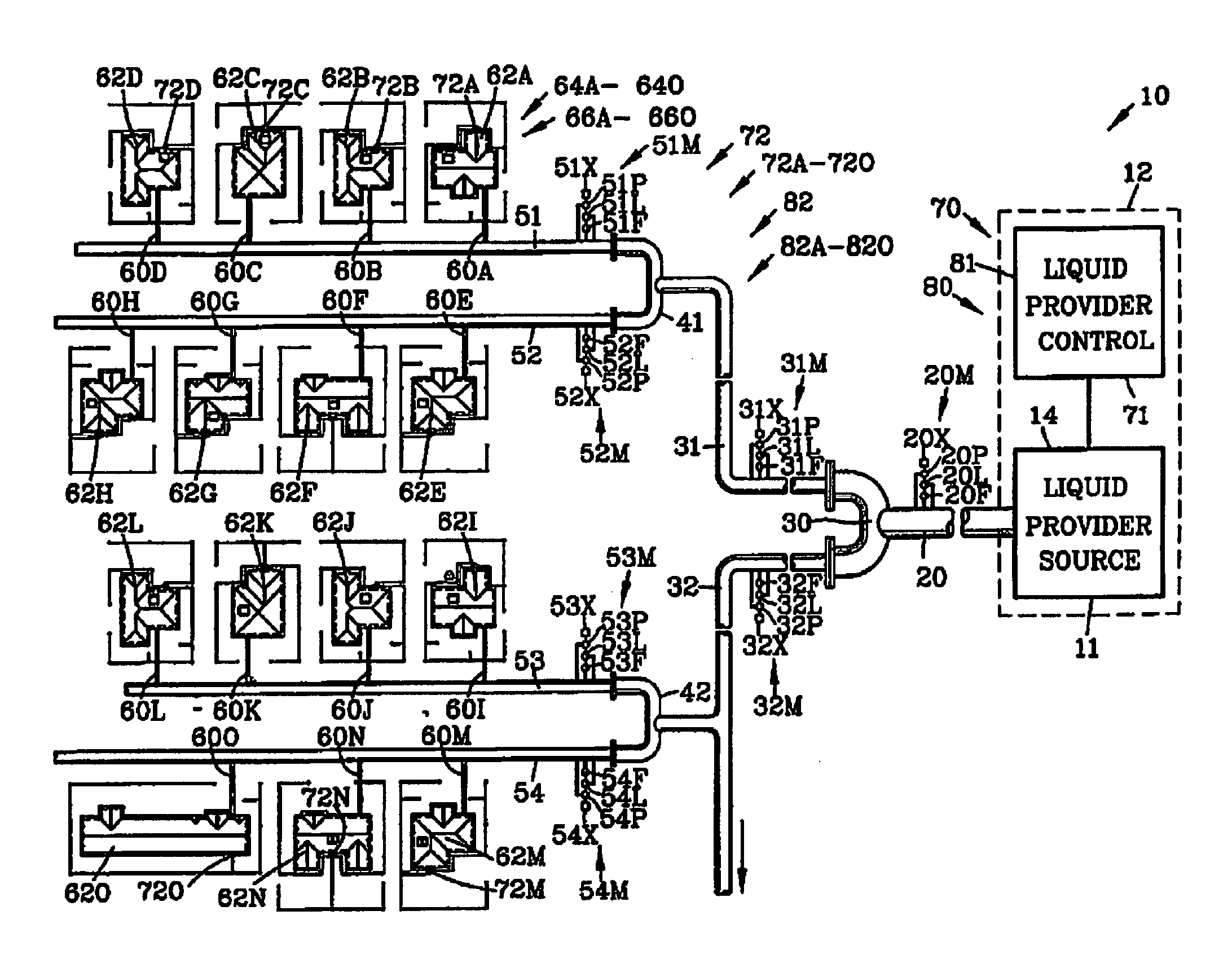 Control system for regulating liquid flow