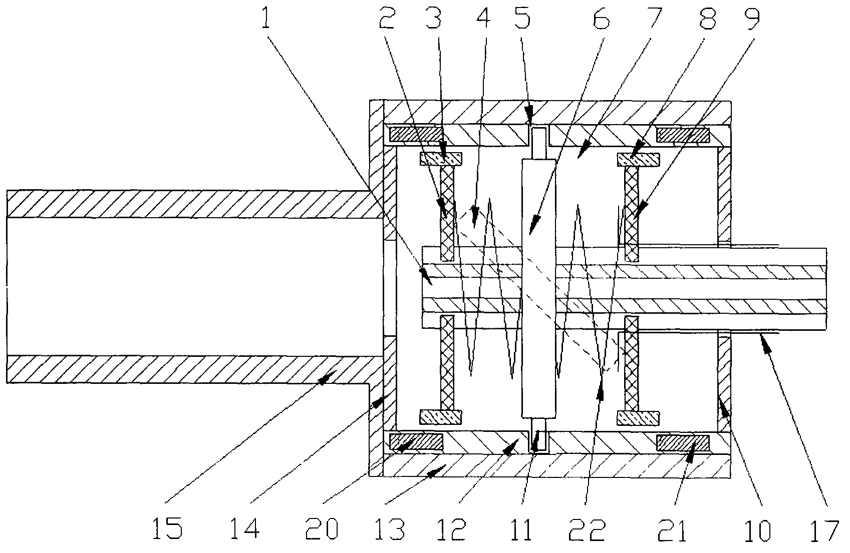 Permanent-magnet slip transmission mechanism