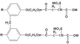 A kind of gemini polyoxyethylene ether succinate surfactant for oil displacement and preparation method thereof