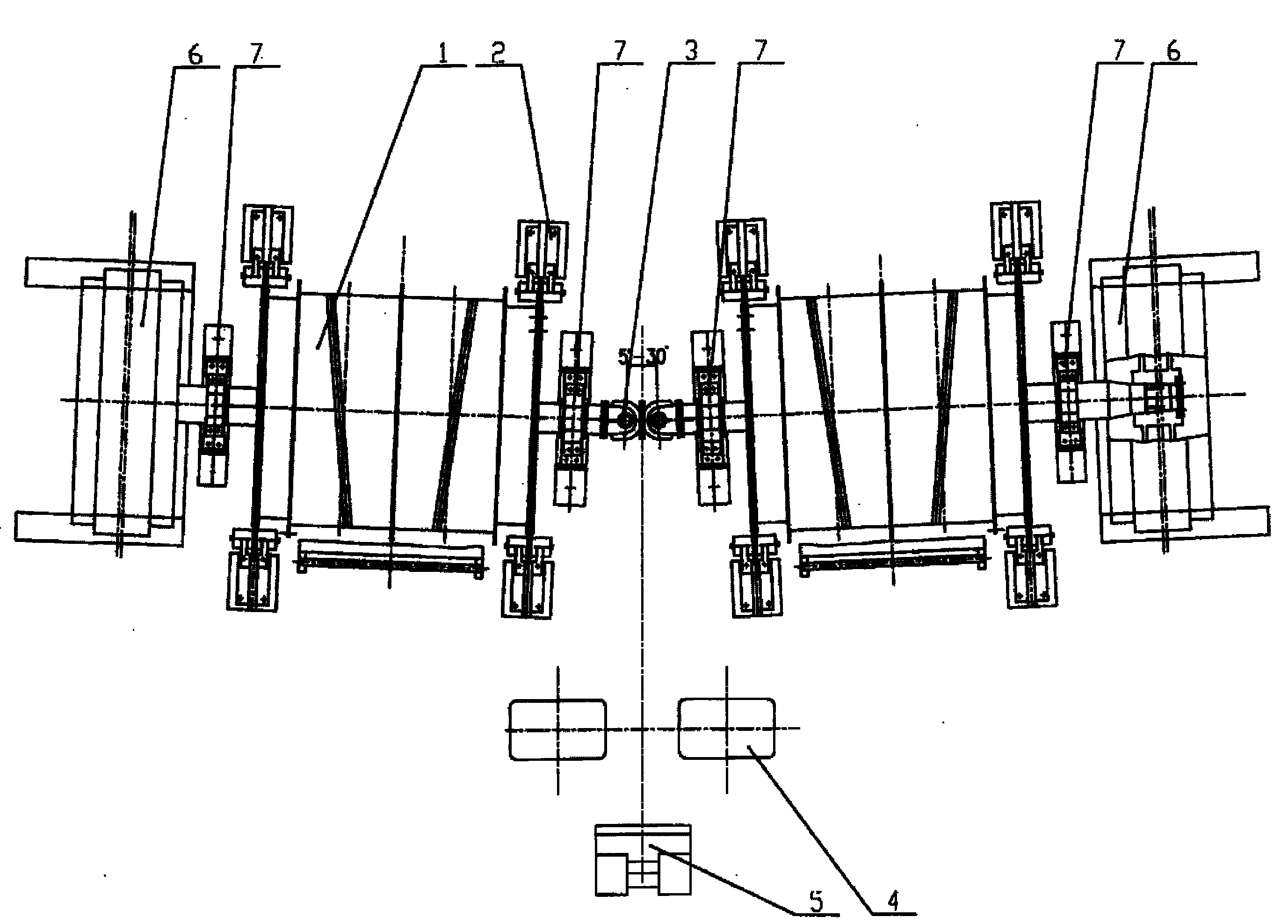 Double-cylinder articulated multi-rope winding type hoist