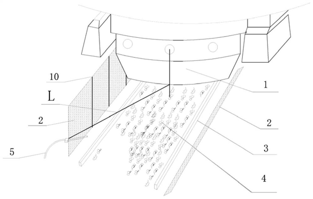 A kind of slag accumulating cooling device and working method under the furnace